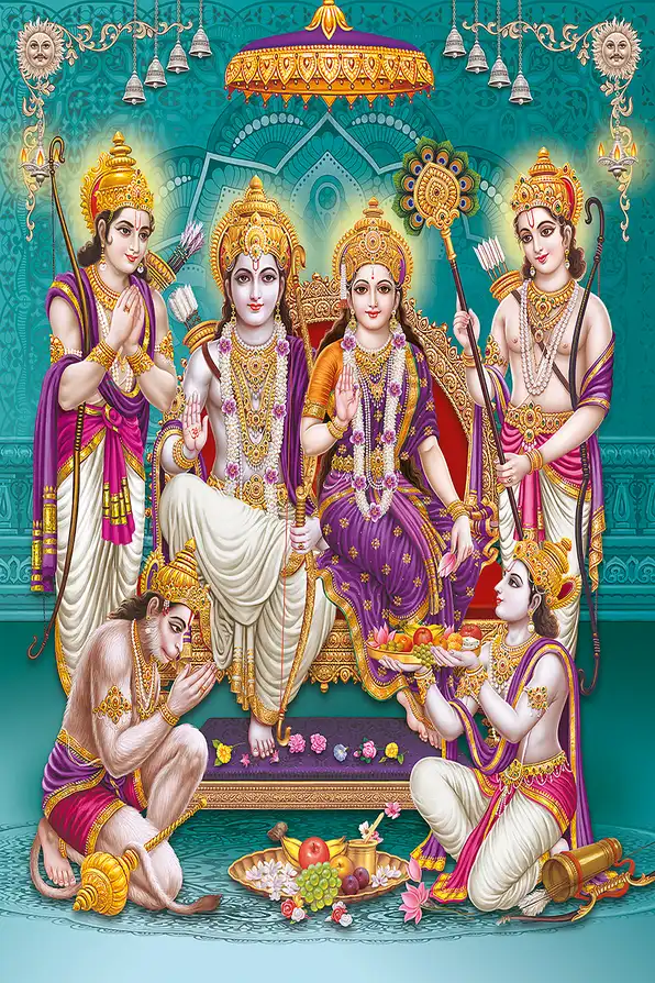 RM106 Lord Ram Plain, Glitter, Stone, Crystal High Gloss Decorative Tile by Global Art