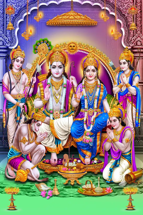 RM107 Lord Ram Plain, Glitter, Stone, Crystal High Gloss Decorative Tile by Global Art