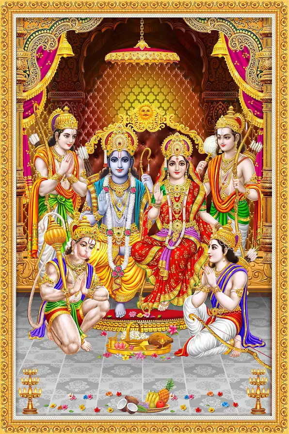 RM109 Lord Ram Plain, Glitter, Stone, Crystal High Gloss Decorative Tile by Global Art