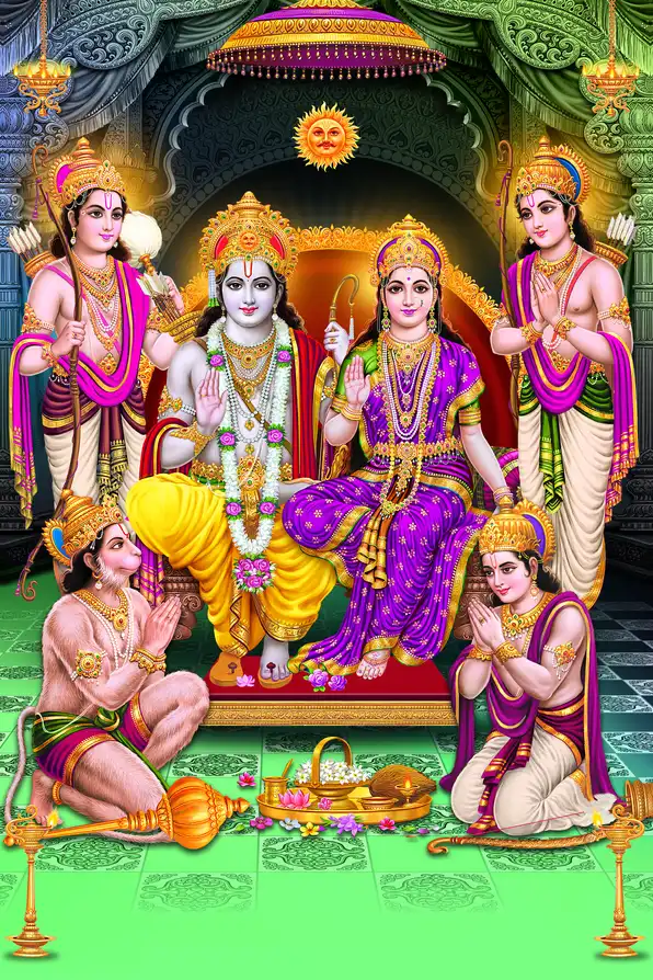 RM114 Lord Ram Plain, Glitter, Stone, Crystal High Gloss Decorative Tile by Global Art
