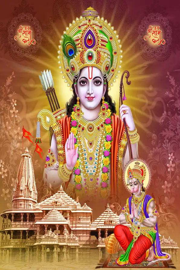 RM118 Lord Ram Plain, Glitter, Stone, Crystal High Gloss Decorative Tile by Global Art