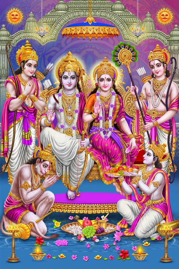 RM117 Lord Ram Plain, Glitter, Stone, Crystal High Gloss Decorative Tile by Global Art