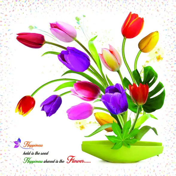 0532 Flower Plain, Glitter High Gloss Decorative Tile by Global Art