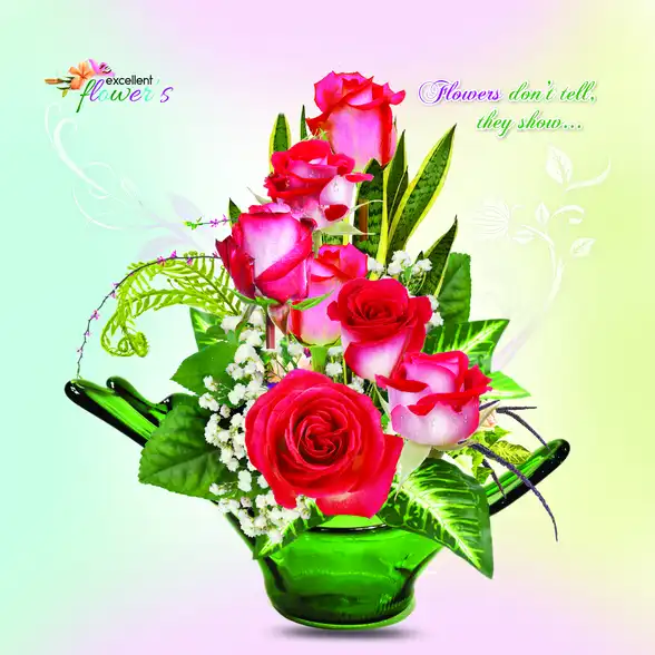 0542 Flower Plain, Glitter High Gloss Decorative Tile by Global Art