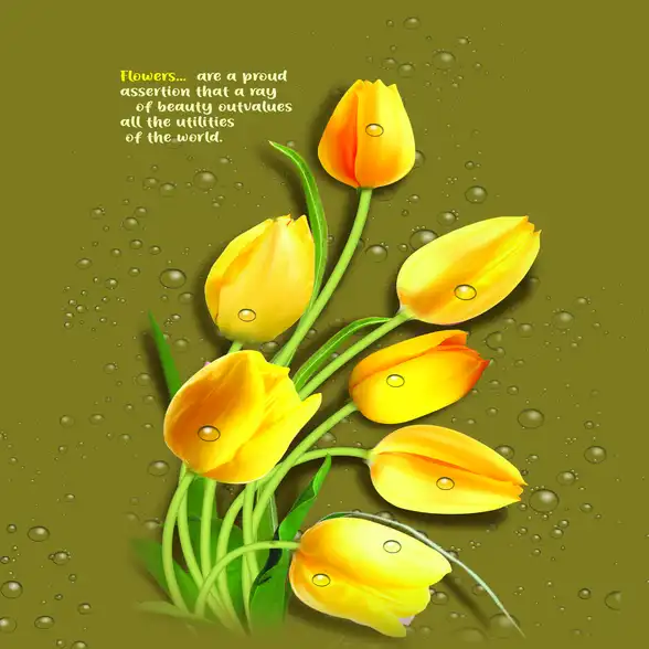 0551 Flower Plain, Glitter High Gloss Decorative Tile by Global Art