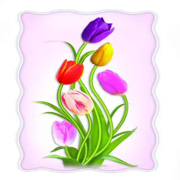 0616 Flower Plain, Glitter High Gloss Decorative Tile by Global Art