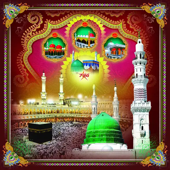 0718 Islamic Collection Plain, Glitter, Stone, Crystal High Gloss Decorative Tile by Global Art