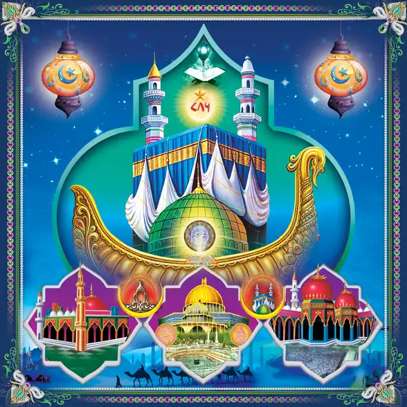 0750 Islamic Collection Plain, Glitter, Stone, Crystal High Gloss Decorative Tile by Global Art