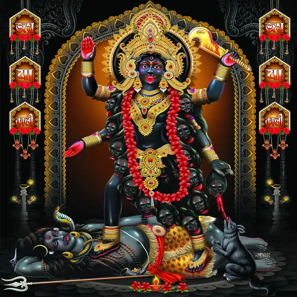 0827 Mahakali Plain, Glitter, Stone, Crystal High Gloss Decorative Tile by Global Art