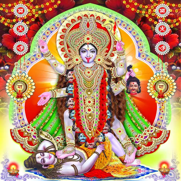 0828 Mahakali Plain, Glitter, Stone, Crystal High Gloss Decorative Tile by Global Art