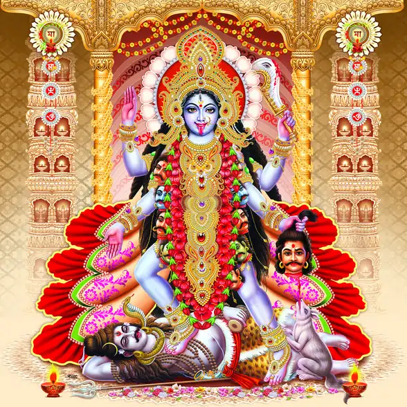 0829 Mahakali Plain, Glitter, Stone, Crystal High Gloss Decorative Tile by Global Art