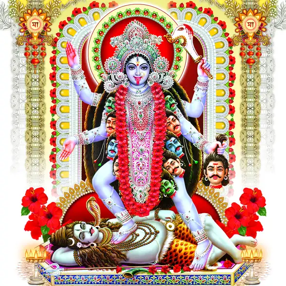 0830 Mahakali Plain, Glitter, Stone, Crystal High Gloss Decorative Tile by Global Art