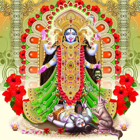0833 Mahakali Plain, Glitter, Stone, Crystal High Gloss Decorative Tile by Global Art