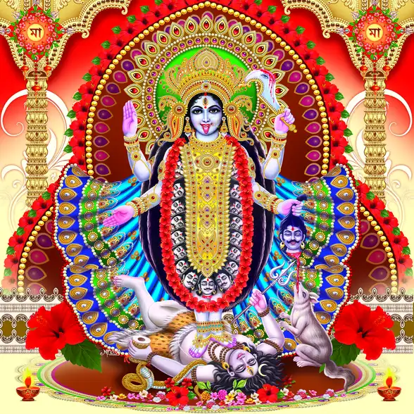0834 Mahakali Plain, Glitter, Stone, Crystal High Gloss Decorative Tile by Global Art