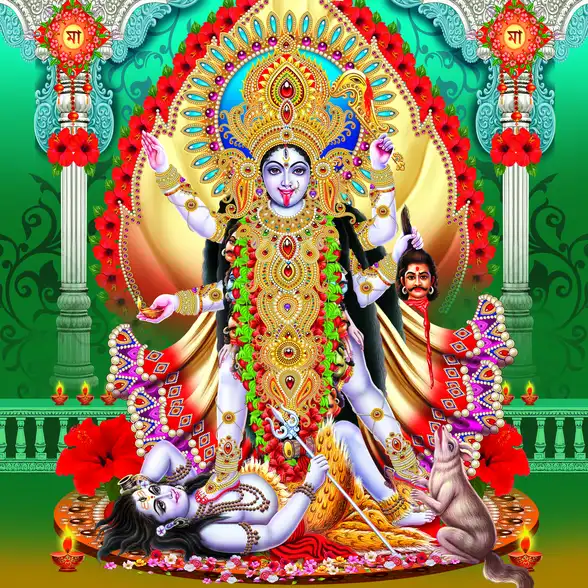 0835 Mahakali Plain, Glitter, Stone, Crystal High Gloss Decorative Tile by Global Art