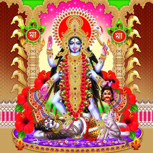 0846 Mahakali Plain, Glitter, Stone, Crystal High Gloss Decorative Tile by Global Art