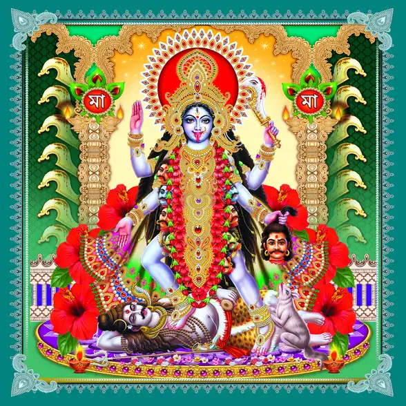 0852 Mahakali Plain, Glitter, Stone, Crystal High Gloss Decorative Tile by Global Art