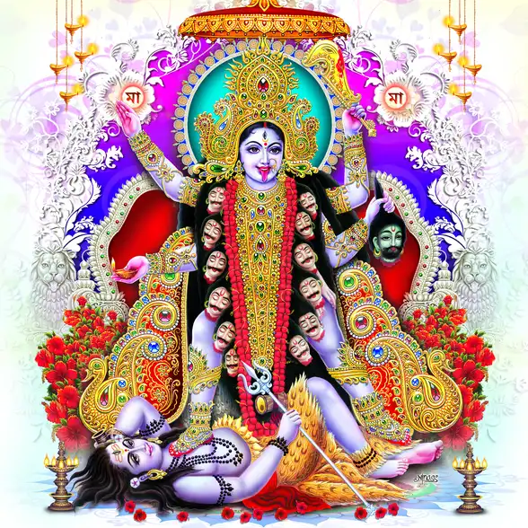 0856 Mahakali Plain, Glitter, Stone, Crystal High Gloss Decorative Tile by Global Art
