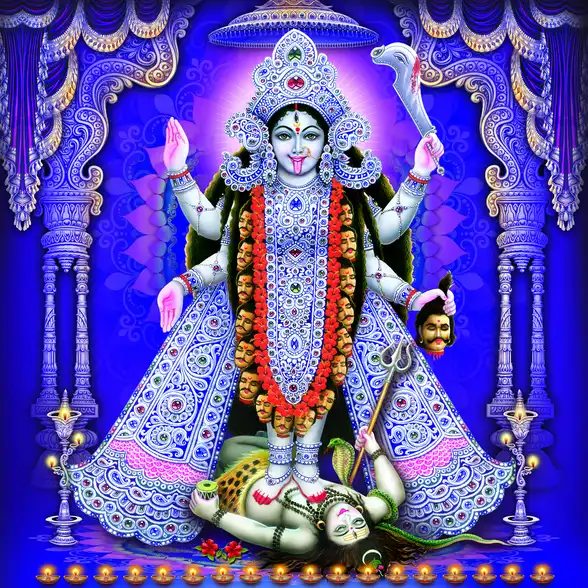 0857 Mahakali Plain, Glitter, Stone, Crystal High Gloss Decorative Tile by Global Art