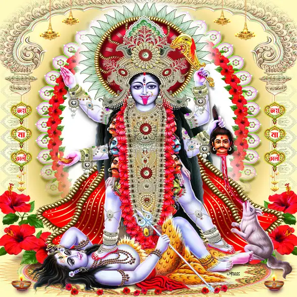 0859 Mahakali Plain, Glitter, Stone, Crystal High Gloss Decorative Tile by Global Art