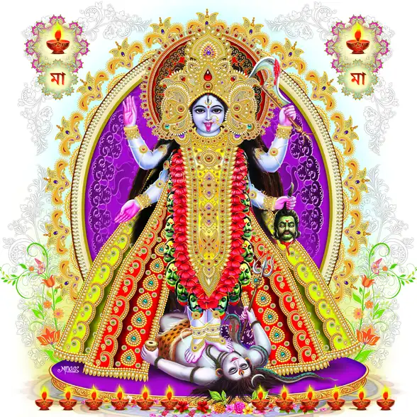 0865 Mahakali Plain, Glitter, Stone, Crystal High Gloss Decorative Tile by Global Art