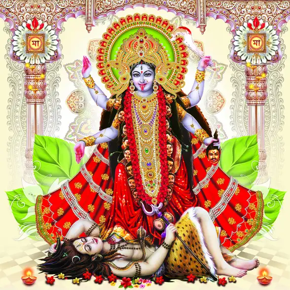 0866 Mahakali Plain, Glitter, Stone, Crystal High Gloss Decorative Tile by Global Art