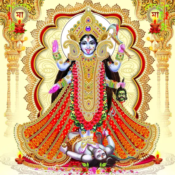 0870 Mahakali Plain, Glitter, Stone, Crystal High Gloss Decorative Tile by Global Art