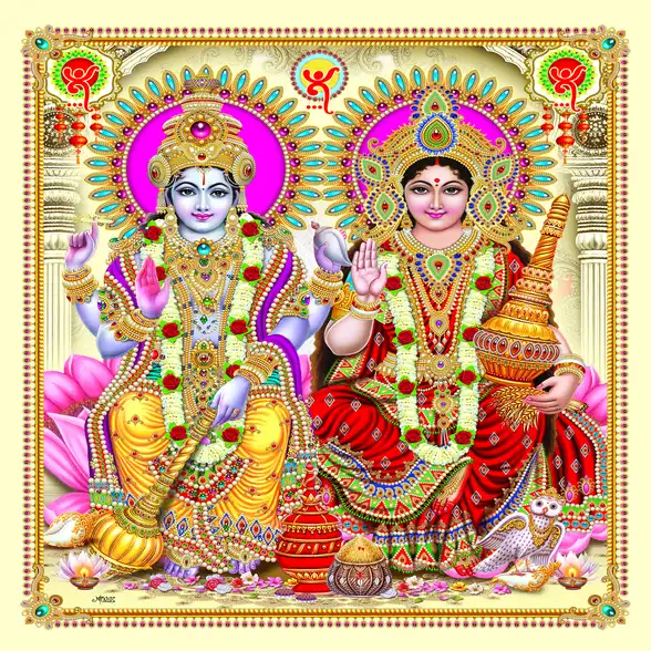 1265 Laxmi Narayan Plain, Glitter, Stone, Crystal High Gloss Decorative Tile by Global Art