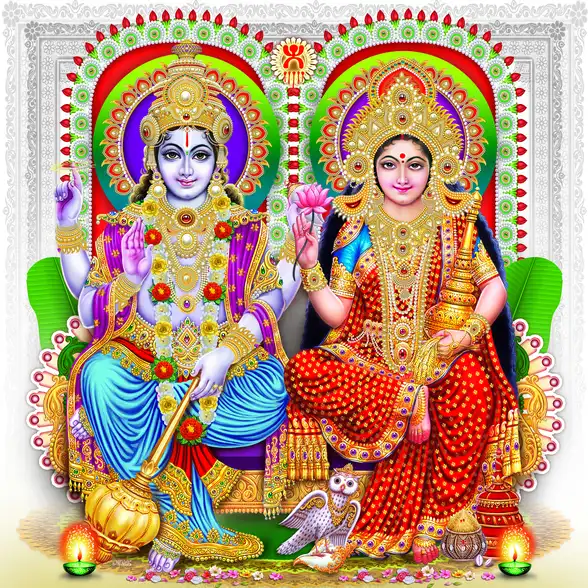 1271 Laxmi Narayan Plain, Glitter, Stone, Crystal High Gloss Decorative Tile by Global Art