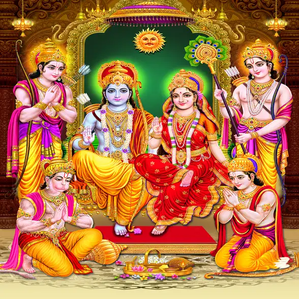 0976 Lord Ram Plain, Glitter, Crystal, Stone High Gloss Decorative Tile by Global Art