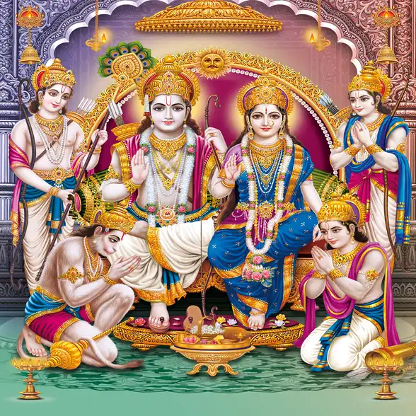 0977 Lord Ram Plain, Glitter, Crystal, Stone High Gloss Decorative Tile by Global Art