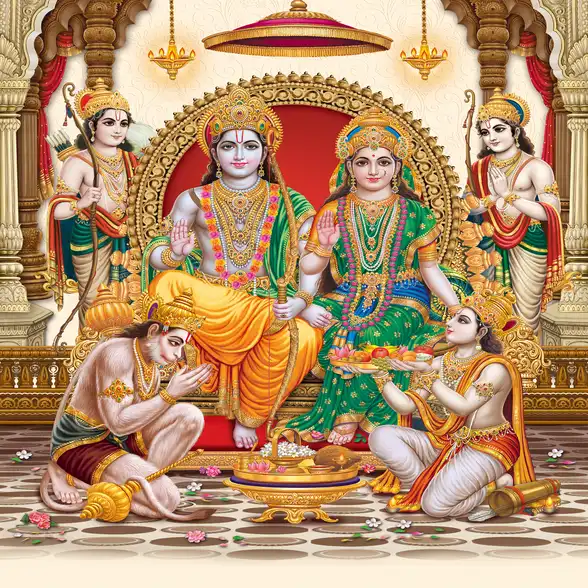 0979 Lord Ram Plain, Glitter, Crystal, Stone High Gloss Decorative Tile by Global Art