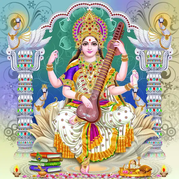 0984 Saraswati Plain, Glitter, Stone, Crystal High Gloss Decorative Tile by Global Art