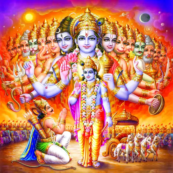0093 Lord Krishna Plain, Glitter, Stone, Crystal High Gloss Decorative Tile by Global Art