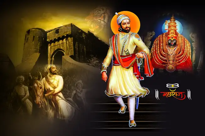 MG046 Chhatrapati Shivaji Maharaj Plain, Glitter, Stone, Crystal High Gloss Decorative Tile by Global Art
