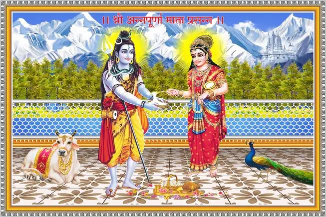 SN011 Lord Shiv Plain, Glitter, Stone, Crystal High Gloss Decorative Tile by Global Art