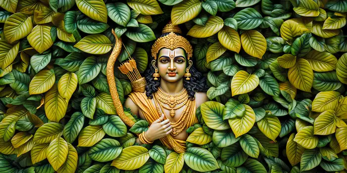 CY056 Lord Ram Crystal High Gloss Decorative Tile by Global Art