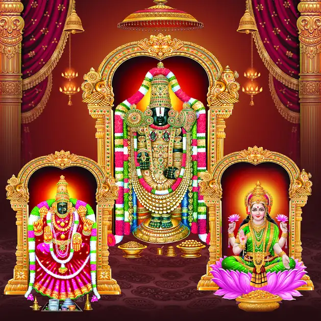 1940 Tirupati Balaji Plain, Glitter, Stone, Crystal High Gloss Decorative Tile by Global Art