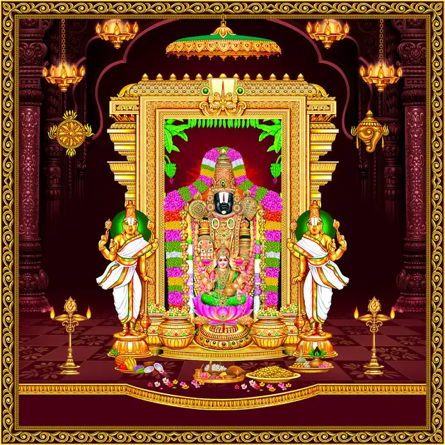 1941 Tirupati Balaji Plain, Glitter, Stone, Crystal High Gloss Decorative Tile by Global Art